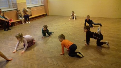 Cvičení nejmenších dětí - T. J. Sokol Podolí - 5.3.2018