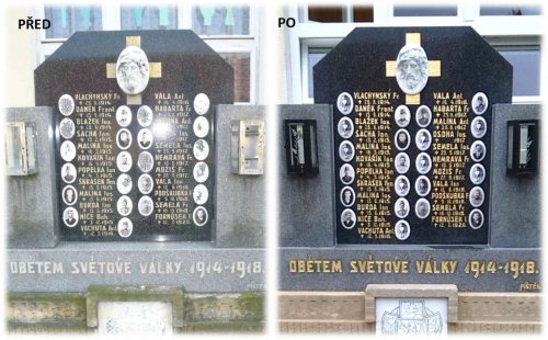 Opravený pomník obětem 1SV - 25.8.2015