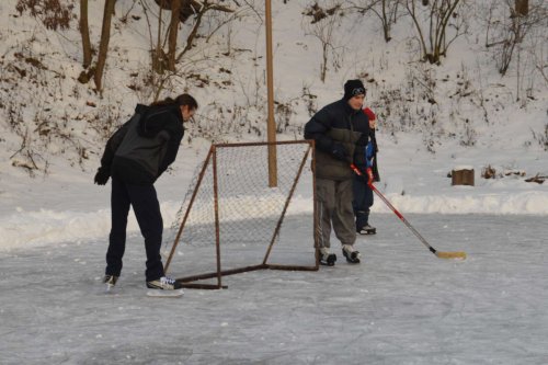 Bruslení na hřišti ve Žlebě - 22.1.2016