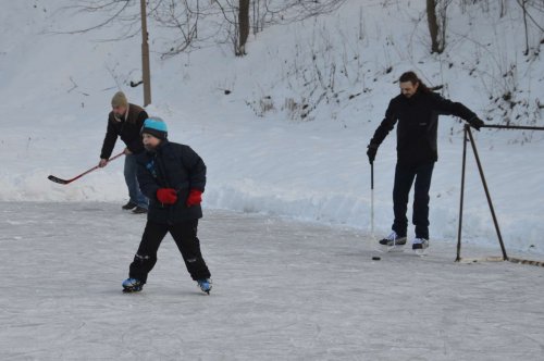 Bruslení na hřišti ve Žlebě - 22.1.2016