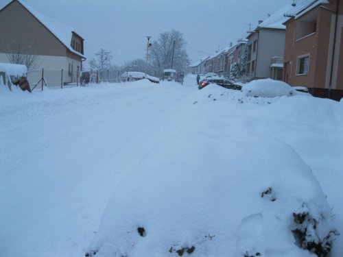 Sníh na podolsku - 12.2.2017