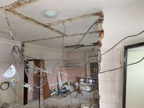 Průběh rekonstrukce kulturního domu v Podolí - 17.12.2021